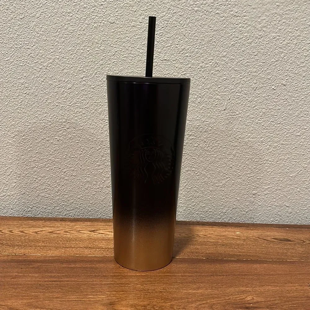 Starbucks Walt Disney World 50th Anniversary Black &‎ Gold Tumbler New in Box